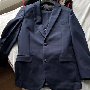 Boys Navy Blue 3pc Suit